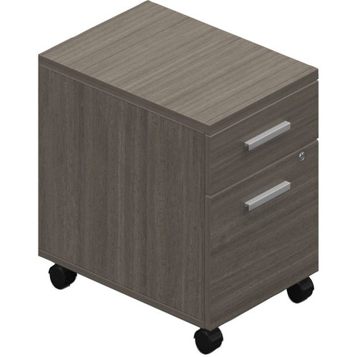 Offices To Go Ionic | 16"W Box/File Mobile Pedestal - 16" x 22" x 23" - 2 x Box, File Drawer(s) - Material: Thermofused Laminate (TFL) - Finish: Absolute Acajou