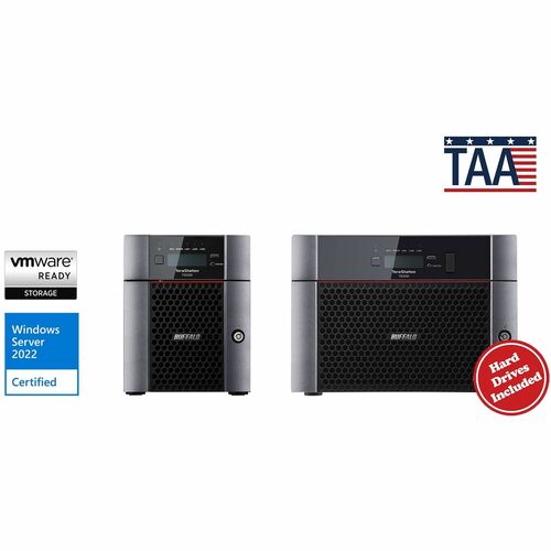 Buffalo TeraStation TS5820DN SAN/NAS Storage System - Annapurna Labs Alpine Quad-core (4 Core) 2 GHz - 8 x HDD Supported - 8 x HDD Installed - 160 TB Installed HDD Capacity - Serial ATA/600 - 8 GB RAM DDR4 SDRAM - Serial ATA Controller - RAID Supported 0,