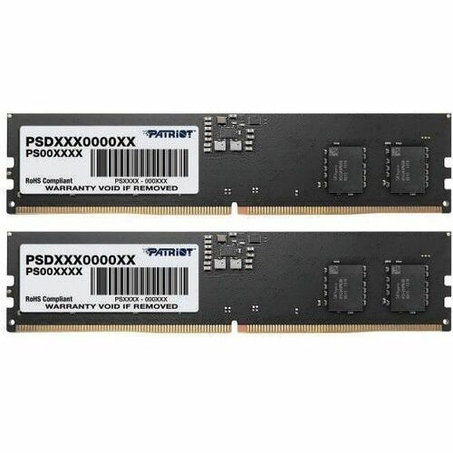 Patriot Memory Signature Line 64GB (2 x 32GB) DDR5 SDRAM Memory Kit - 64 GB (2 x 32GB) - DDR5-5600/PC5-44800 DDR5 SDRAM - 5600 MHz Dual-rank Memory - CL46 - 1.10 V - Unbuffered - 288-pin - DIMM