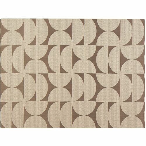 Realspace™ Designer Chair Mat, 36" x 48" , Beige & Brown Semi-Circles - Realspace™ Designer Chair Mat, 36" x 48", Beige & Brown Semi-Circles