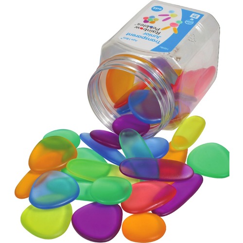 Learning Advantage Craft Pebble - Craft - 36 / Each - Rainbow - Plastic