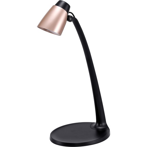Bostitch LED Desk Lamp - 3.50 W LED Bulb - Adjustable Head, Flicker-free, Glare-free Light, Tilted Head - Desk Mountable - Rose Gold - for Office, Desk, Dorm, Table