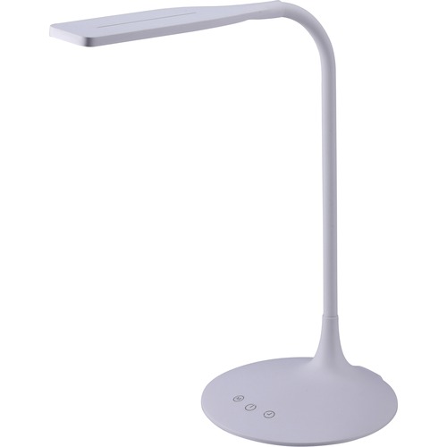 Bostitch Modern Battery Desk Lamp - 5.50 W LED Bulb - Rechargeable Battery, Auto Shut-off, Energy Saving, Dimmable, Color Temperature Setting, Flexible Neck, Flicker-free, Glare-free Light - Desk Mountable - White - for Relaxing, Workspace, Reading, Desk