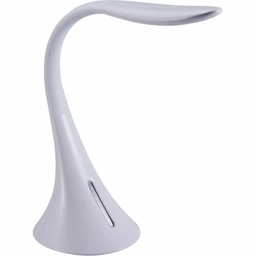 Bostitch Modern Desk Lamp - 8 W LED Bulb - USB Charging, Dimmable, Color Temperature Setting, Adjustable Brightness, Flicker-free, Glare-free Light, Flexible, Touch Sensitive Control Panel - Desk Mountable - White - for Desk, Relaxing, Reading