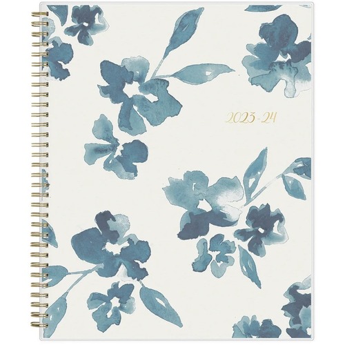Blue Sky 2023-2024 Bakah Blue 8.5 x 11 Weekly Monthly Planner - Academic - Weekly, Monthly - 12 Month - July 2023 - June 2024 - 8 1/2" x 11" White Sheet - Twin Wire - Blue CoverReference Calendar, International Holiday, Lined, Notes Section, Tabbed, Flexi