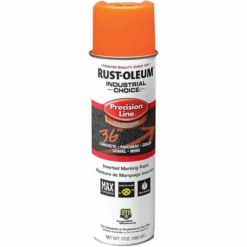 Industrial Choice M1600 Mark Spray Paint - Aerosol - Fluorescent Orange - 1.06 lb - 1 Each