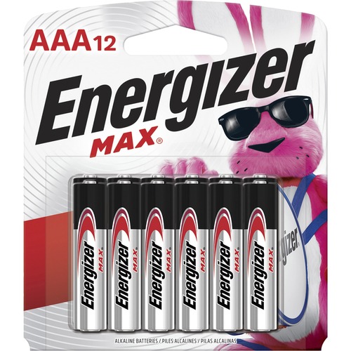 Energizer MAX Alkaline AAA Batteries, 12 Pack - For Digital Camera, Toy - AAA - 12 / Pack - AAA Batteries - EVEE92BP12