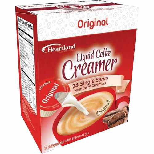 Heartland Liquid Creamer - Original Flavor - 0.37 fl oz (11 mL) - 24/Box