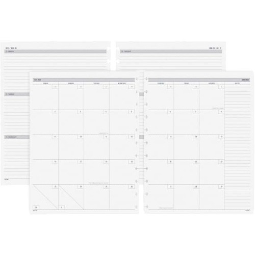 TUL Discbound Academic Weekly/Monthly Planner Refill Pages - Letter - TUL® Discbound Academic Weekly/Monthly Refill Planner Pages, Letter Size, July 2023 To June 2024