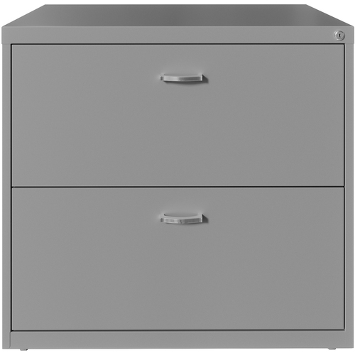 LYS SOHO Lateral File - 30" Width x 17.6" Depth x 27.8" Height - 2 x Drawer(s) for File - Sliding Door(s) - Letter - Lateral - Durable, Interlocking, Anti-tip, Ball Bearing Slide, Removable Lock, Ball-bearing Suspension, Pull Handle - Silver - Steel - Rec