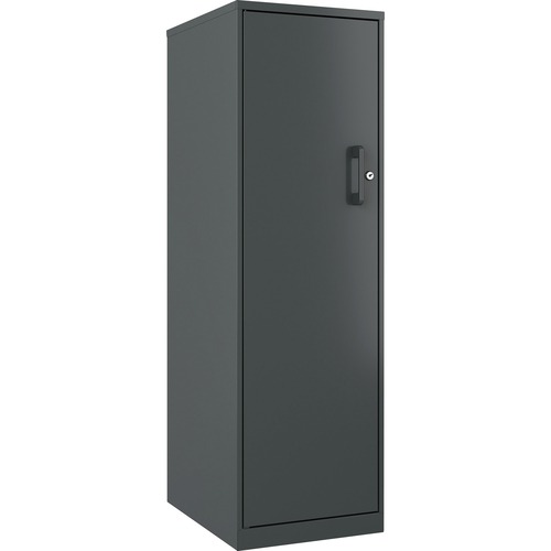 LYS Storage Cabinet - 18" Length x 14.3" Width x 46.4" Height - 4 x Shelf(ves) - Locking Door, Welded, Durable, Humidity Resistant, Temperature Resistant - Graphite - Steel - Recycled