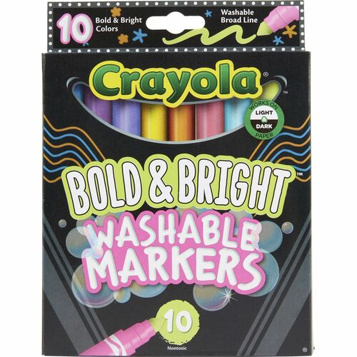 BIC Kids Markers, Ultra Washable, Durable Case, Long-Lasting, Bullet Tip  (2.8mm), Assorted Colors, 20-Pack