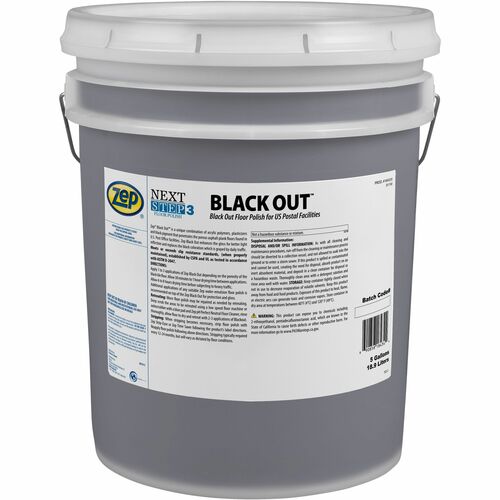 Zep Commercial Black Out Floor Polish - 640 fl oz (20 quart) - Mild Scent - 1 Carton - Slip Resistant, Quick Drying - Milky White