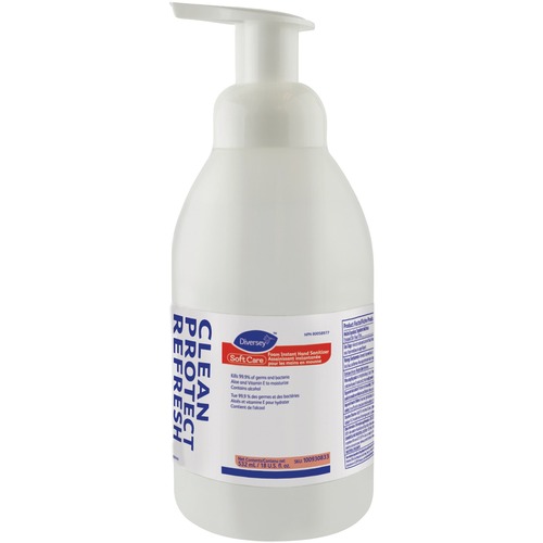 Diversey Hand Sanitizer Foam - 532 mL - Hand - Quick Drying, No Rinse, Moisturizing, Dye-free, Fragrance-free - Hand Sanitizers - DVO159280