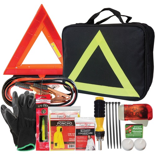 Acme United Vehicle Safety Kit - Nylon Case - First Aid Kits & Supplies - FXXFAC081