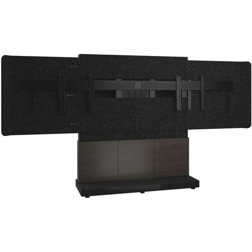 Middle Atlantic Forum Free-Standing 66" (3 Bay) Display Stand for (2) 50" to 55" Display, Dark F - Up to 55" Screen Support - 74.50" (1892.30 mm) Height x 66" (1676.40 mm) Width x 20" (508 mm) Depth - Freestanding - Powder Coated - Polyethylene Terephthal