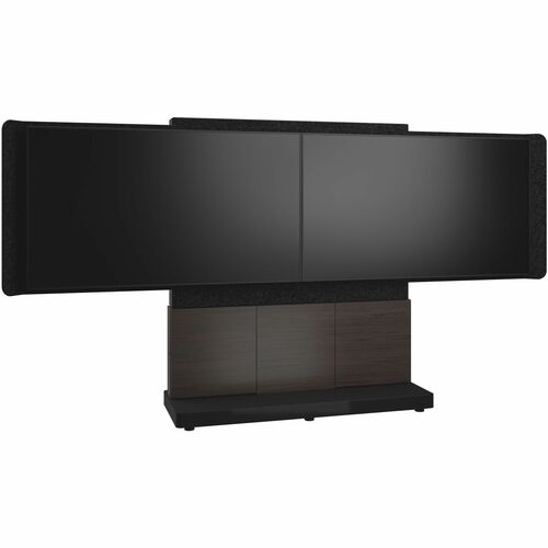 Middle Atlantic Forum Series Free-Standing 66in Dual Display Stand - 3-Bay - For Display 65-75in - Dark Finish - Up to 75" Screen Support - 68.04 kg Load Capacity - 74.50" (1892.30 mm) Height x 66" (1676.40 mm) Width x 20" (508 mm) Depth - Freestanding - 