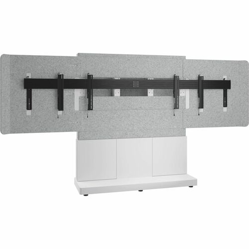Middle Atlantic Forum Display Stand - Up to 75" Screen Support - 74.50" (1892.30 mm) Height x 66" (1676.40 mm) Width x 20" (508 mm) Depth - Freestanding - Powder Coated, Semi Gloss - Polyethylene Terephthalate (PET), High Pressure Laminate (HPL), Medium D