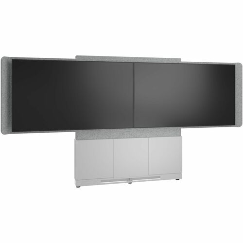 Middle Atlantic Forum Display Stand - Up to 55" Screen Support - 74.50" (1892.30 mm) Height x 66" (1676.40 mm) Width x 6" (152.40 mm) Depth - Floor, Wall Mountable - Powder Coated, Semi Gloss - Polyethylene Terephthalate (PET), High Pressure Laminate (HPL