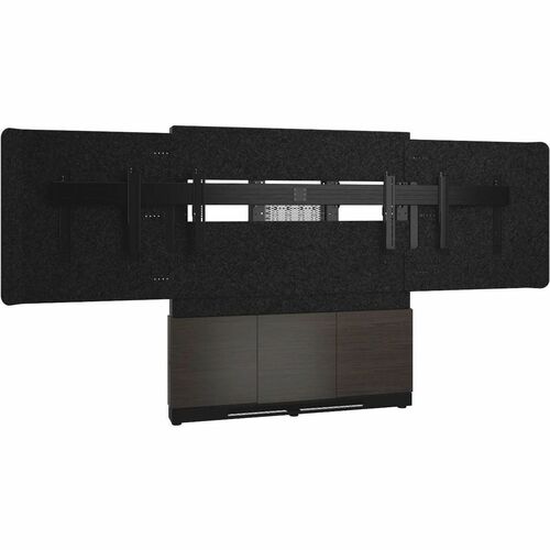 Middle Atlantic Forum Display Stand - Up to 65" Screen Support - 74.50" (1892.30 mm) Height x 66" (1676.40 mm) Width x 6" (152.40 mm) Depth - Floor, Wall Mountable - Powder Coated - Polyethylene Terephthalate (PET), High Pressure Laminate (HPL), Medium De