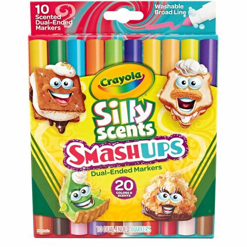 Crayola Silly Scents Dual-Ended Markers - Broad Marker Point - Multi - 10 / Pack