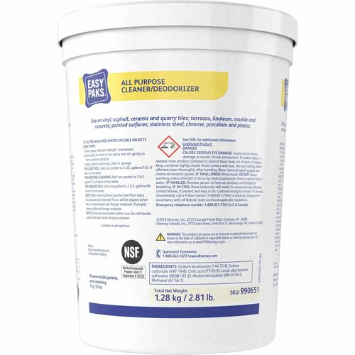 Diversey All Purpose Cleaner/Deodorizer - Concentrate - 0.50 oz (0.03 lb) - Lemon Scent - 2 / Carton - Deodorize, Easy to Use - Yellow