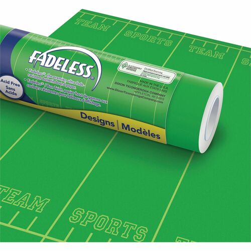 Fadeless Bulletin Board Paper Rolls - Classroom, Door, File Cabinet, School, Home, Office Project, Display, Table Skirting, Party, Decoration - 48"Width x 50 ftLength - 1 Roll - Team Sports - Paper