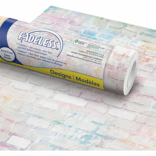 Fadeless Bulletin Board Paper Rolls - Art, Classroom, School, Home, Office, Decoration, Door, File Cabinet - 48" Width x 50 ft Length - 1 Roll - Graffiti Wall - Paper