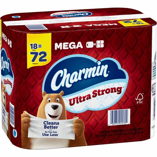 Charmin Ultra Strong Bath Tissue - 2 Ply - White - 18 / Carton