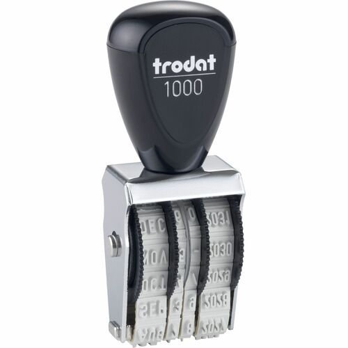 Trodat Rubber Date Stamp - Date Stamp - 4 Bands - Assorted - Rubber, Steel - 1 Each
