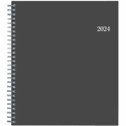 Blue Sky Passages 2024 Monthly 8x10 Planning Calendar - Monthly - January 2024 - December 2024 - 2 Month Double Page Layout - 8" x 10" Sheet Size - Twin Wire - Charcoal CoverMonthly Calendar, Flexible Cover, Storage Pocket, Coated Tab, Lightweight, Sturdy