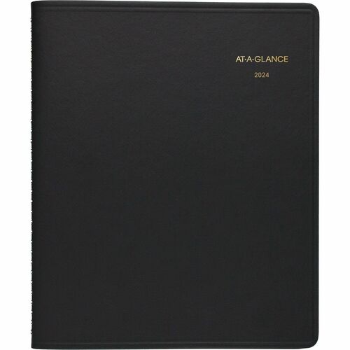 At-A-Glance 2024 Weekly Appointment Book Planner, Black, Large, 8 1/4" x 11" - Large Size - Julian Dates - Weekly - 13 Month - January 2024 - January 2025 - 7:00 AM to 8:45 PM - Monday - Friday, 7:00 AM to 5:30 PM - Saturday - 1 Week Double Page Layout - 
