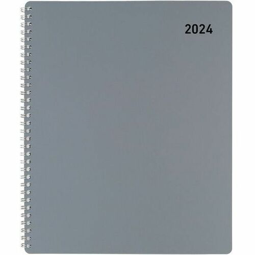 Office Depot Monthly Planner, 81/2" x 11" , Silver, January To