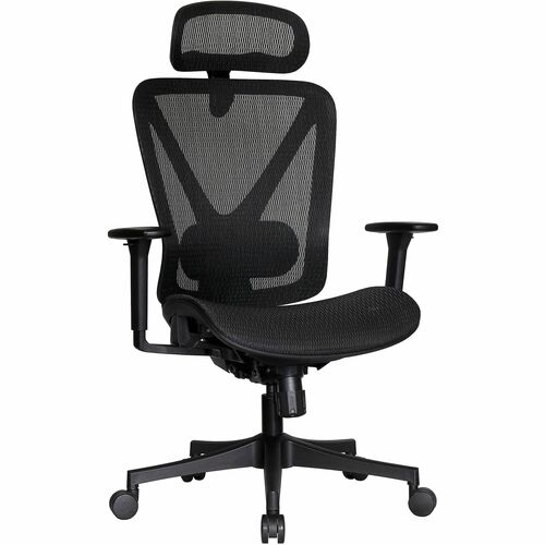 WorkPro® 3000 Series Ergonomic Mesh/Mesh High-Back Chair, Black/Black - Black Seat Color - Mesh Seat Material - Mesh Back Material - Black Frame Color - High Back - Armrest - 1 Each