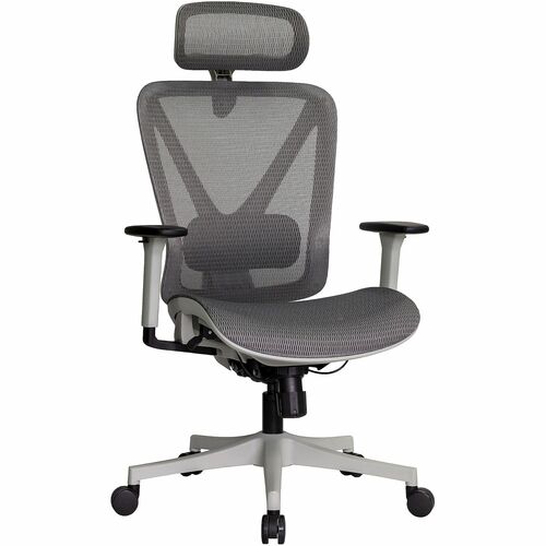 WorkPro® 3000 Series Ergonomic Mesh/Mesh High-Back Chair, Gray/Gray - Gray Seat Color - Mesh Seat Material - Mesh Back Material - Gray Frame Color - High Back - Armrest - 1 Each