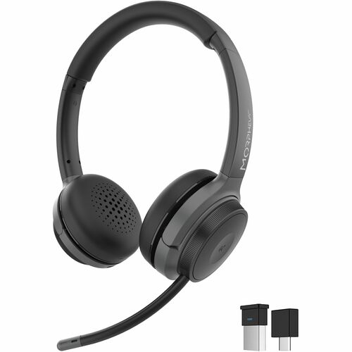 Morpheus 360 Wireless Stereo Headset with Detachable Boom Microphone - Stereo - Wireless - Bluetooth - 32 Ohm - 20 Hz - 20 kHz - Over-the-head - Binaural - Supra-aural - Noise Cancelling, Omni-directional Microphone - Black