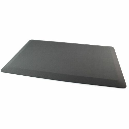 Floortex Gray Standing Comfort Mat - 16" x 24" - 24" Length x 16" Width x 0.800" Depth x 0.800" Thickness - Rectangular - Polyester, Polyurethane - Gray - 1 Each