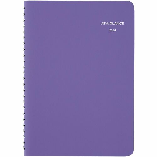 At-A-Glance Beautiful Day Appointment Book/Planner - Small Size - Julian Dates - Weekly, Monthly - 13 Month - January 2024 - January 2025 - 7:00 AM to 8:00 PM - Monday - Friday, Hourly - 1 Week, 1 Month Double Page Layout - 5 1/2" x 8 1/2" White Sheet - W