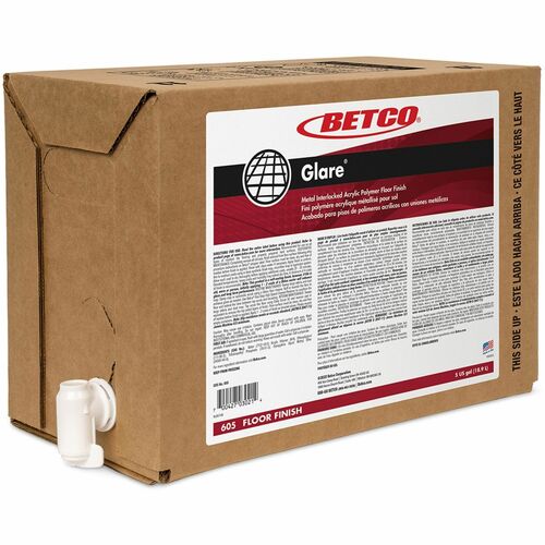 Betco Glare Floor Finish - 640 fl oz (20 quart) - Mild Scent - 1 Each - Durable, Slip Resistant, Gloss Resistant, Black Mark Resistant, Detergent Resistant - White