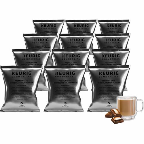 Keurig Premium Cafe Chocolate Powder - Chocolate Flavor - 12.0/Carton