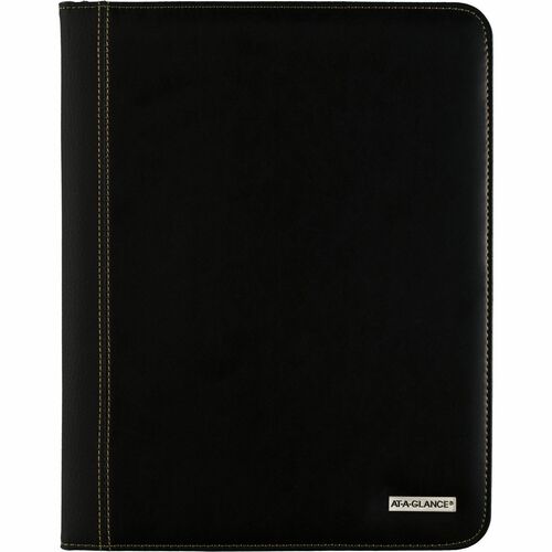 At-A-Glance Executive 2024 Monthly Padfolio, Black, Large, 9" x 11" - Large Size - Professional - Monthly - 13 Month - January 2024 - January - 2 Month Single Page Layout - 9" x 11" White Sheet - Stapled - Black - Faux Leather - Date Indicator, Appointmen