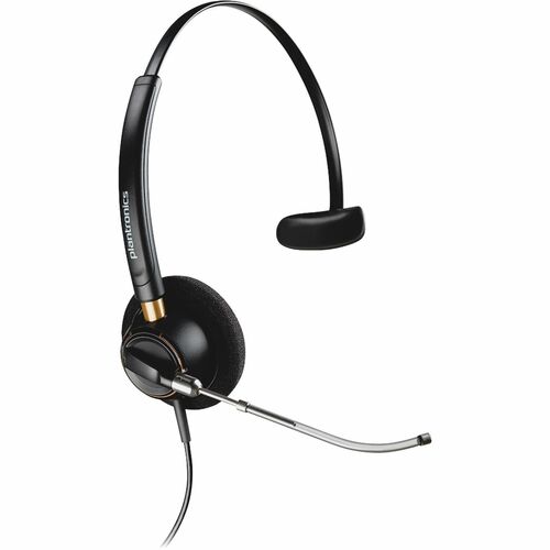Poly EncorePro HW510 Quick Disconnect Headset - Mono - Mini-phone (3.5mm) - Wired - 20 Hz to 16 kHz - On-ear - Monaural - Ear-cup - 2.58 ft Cable - Omni-directional, Noise Cancelling Microphone - Black