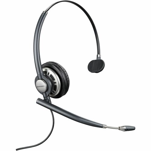 Poly EncorePro HW710 Single-Ear Headset - Mono - USB Type A - Wired - 80 Hz - 20 kHz - Over-the-ear, On-ear - Monaural - Ear-cup - 2.92 ft Cable - Noise Cancelling, Omni-directional Microphone - Noise Canceling - Black - TAA Compliant