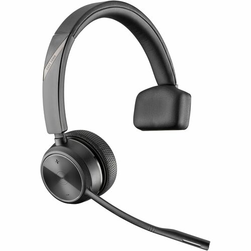 Poly Savi 7210 Office Single-Ear Headset - Mono - Wireless - DECT - 393.7 ft - On-ear - Monaural - Ear-cup - Omni-directional Microphone - Noise Canceling - Black
