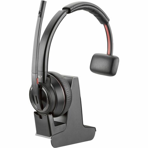 Poly Savi 8210-M Single-Ear Headset - Microsoft Teams Certification - Mono - Wireless - Bluetooth/DECT - 590 ft - 32 Ohm - 20 Hz - 20 kHz - On-ear - Monaural - Ear-cup - Noise Cancelling Microphone - Black - TAA Compliant