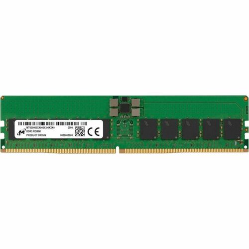 Crucial 48GB DDR5-5600 RDIMM 1Rx4 CL46 - For Server, Workstation - 48 GB (1 x 48GB) - DDR5-5600/PC5-44800 DDR5 SDRAM - 5600 MHz Single-rank Memory - CL46 - 1.10 V - ECC - Registered - 288-pin - DIMM