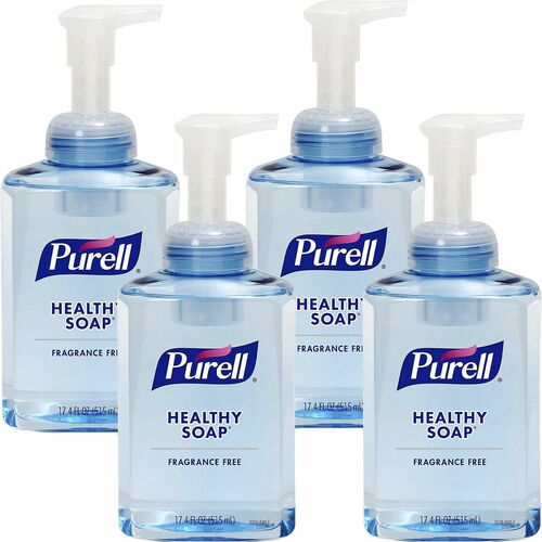 PURELL® HEALTHY SOAP Gentle & Free Foam - 1.09 lb - Pump Dispenser - Dirt Remover, Kill Germs - Hand, Skin - Moisturizing - Clear - Phthalate-free, Paraben-free, Non-irritating, Non-foaming, Fragrance-free, Antibacterial-free, Dye-free, Triclosan-free
