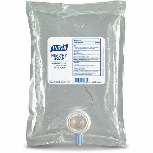 Gojo® HEALTHY SOAP PCXM Antibacterial Lotion Soap - 33.8 fl oz (1000 mL) - Kill Germs - Hand, Skin - Antibacterial - Clear - Refillable, Triclosan-free