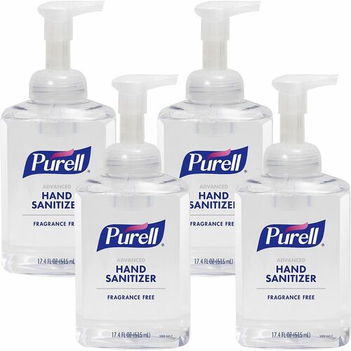 Gojo® Hand Sanitizer Foam - 1.09 lb - Pump Bottle Dispenser - Kill Germs - Hand, Skin - Clear - Quick Drying, Fragrance-free - 4 / Carton