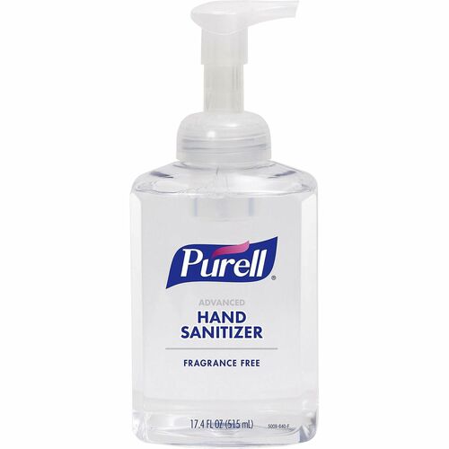 Gojo® Hand Sanitizer Foam - 1.09 lb - Pump Bottle Dispenser - Kill Germs - Hand, Skin - Clear - Quick Drying, Fragrance-free